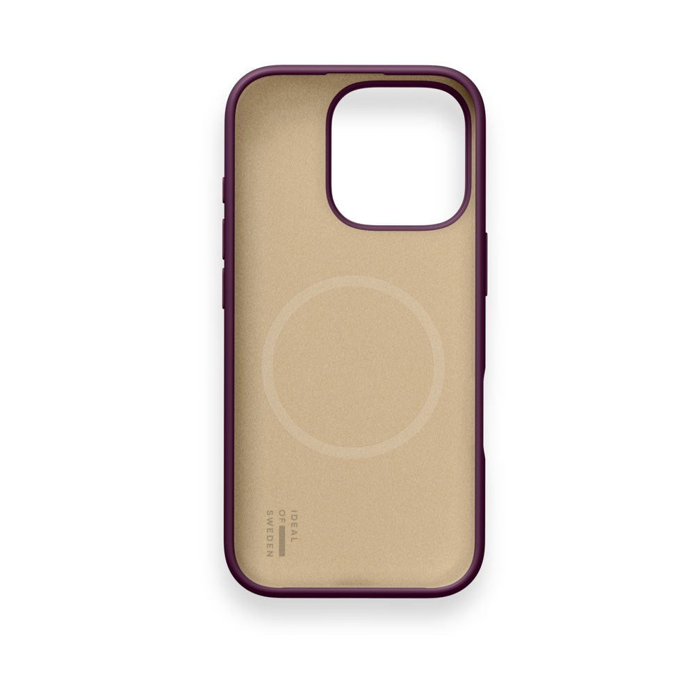 iPhone 16 Pro iDeal of Sweden Soft Swirl Silicone Skal - MagSafe Kompatibel - Velvet Plum