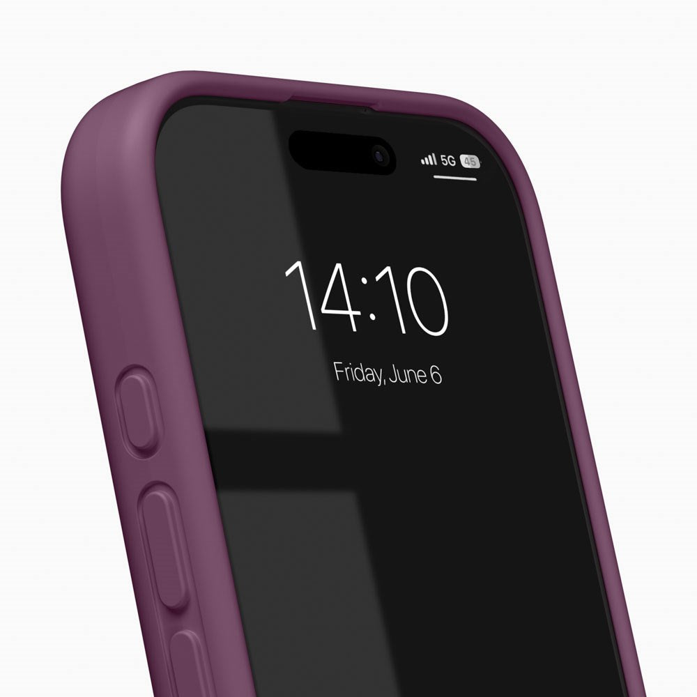 iPhone 16 Pro iDeal of Sweden Soft Swirl Silicone Skal - MagSafe Kompatibel - Velvet Plum