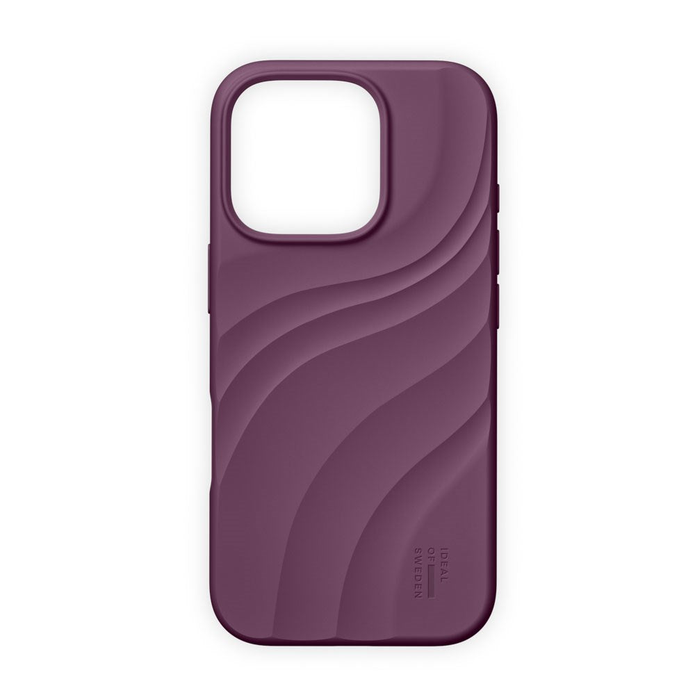 iPhone 16 Pro iDeal of Sweden Soft Swirl Silicone Skal - MagSafe Kompatibel - Velvet Plum