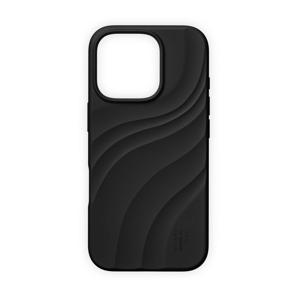 iPhone 16 Pro iDeal of Sweden Soft Swirl Silicone Skal - MagSafe Kompatibel - Velvet Black
