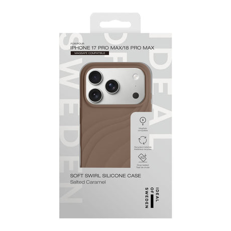 iPhone 18 Pro Max / 17 Pro Max iDeal of Sweden Soft Swirl Silicone Skal - MagSafe Kompatibel - Salted Caramel