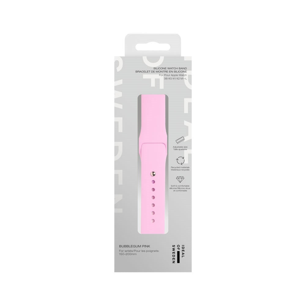 Apple Watch (38/40/SE/41/42mm) iDeal of Sweden Silikonarmband - Storlek M/L - Bubblegum Pink