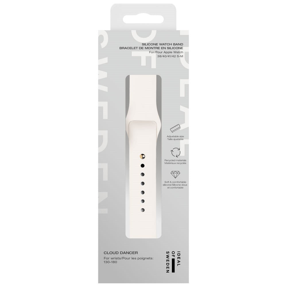 Apple Watch (38/40/SE/41/42mm) iDeal of Sweden Silikonarmband - Storlek S/M - Cloud Dancer