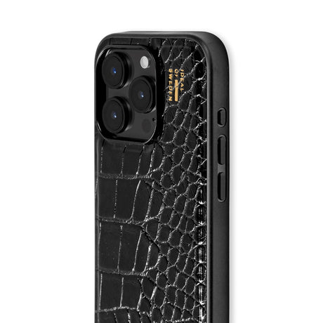 iPhone 14 Pro iDeal Of Sweden Vegan Leather Skal - Black Croco