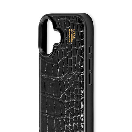 iPhone 16 iDeal Of Sweden Vegan Leather Skal - Black Croco