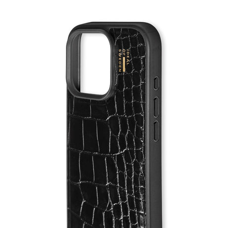 iPhone 16 Pro iDeal Of Sweden Vegan Leather Skal - Black Croco