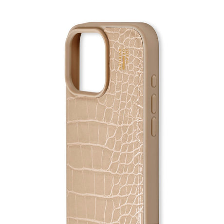 iPhone 16 Pro iDeal Of Sweden Vegan Leather Skal - Warm Beige Croco