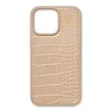 iPhone 16 Pro Max iDeal Of Sweden Vegan Leather Skal - Warm Beige Croco