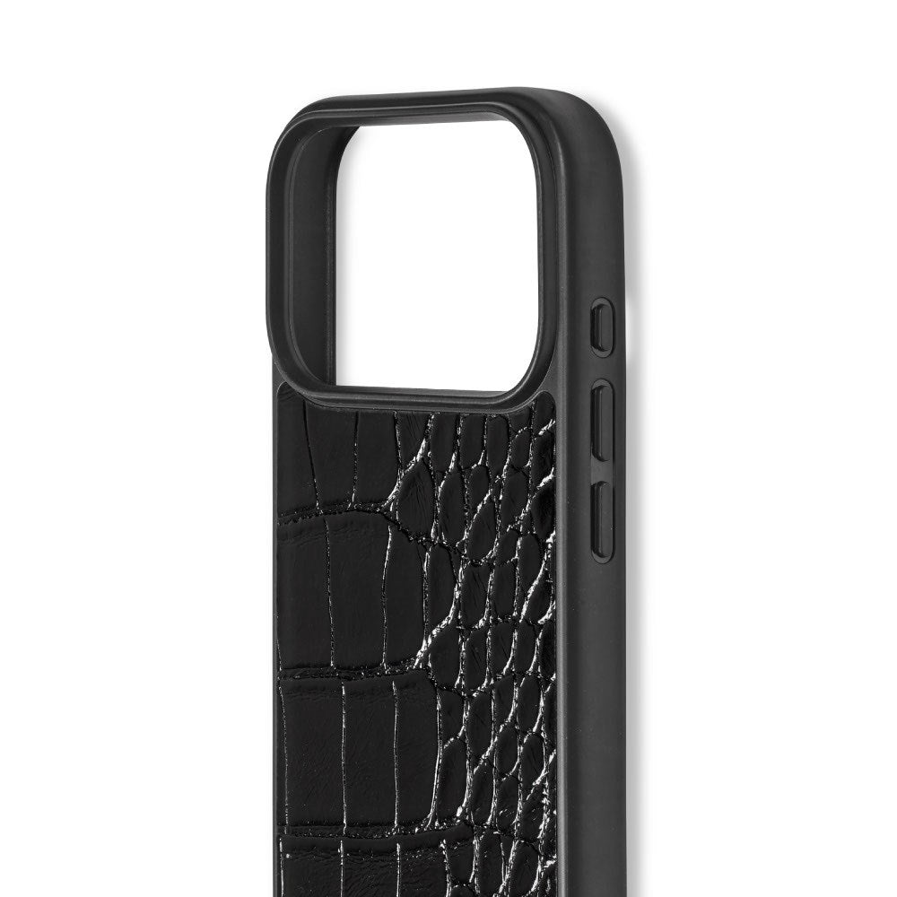 iPhone 18 Pro Max / 17 Pro Max iDeal of Sweden Vegan Leather Skal - MagSafe Kompatibel - Black Croco