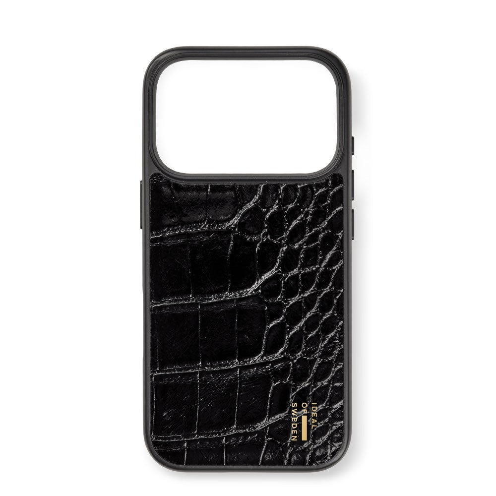 iPhone 18 Pro Max / 17 Pro Max iDeal of Sweden Vegan Leather Skal - MagSafe Kompatibel - Black Croco