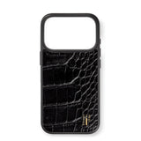 iPhone 18 Pro Max / 17 Pro Max iDeal of Sweden Vegan Leather Skal - MagSafe Kompatibel - Black Croco