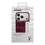 iPhone 18 Pro Max / 17 Pro Max iDeal of Sweden Vegan Leather Skal - MagSafe Kompatibel - Fine Wine Croco