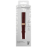 Apple Watch (38/40/SE/41/42mm) Vegan Leather Klockarmband - Fine Wine Croco