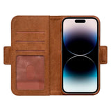 iPhone 14 Pro Key Nordfjord Slim Wallet Plånboksfodral - Brun