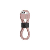 Native Union Belt Kabel USB-A till Lightning med Läderspänne 1.2 meter - Rose