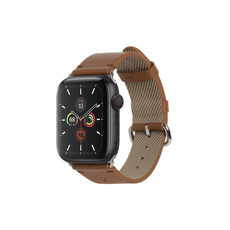 Apple Watch (42/44/SE/45/46/49mm) Native Union Classic Rem - Äkta Läder - Brun