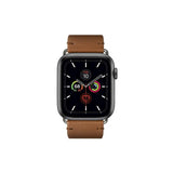 Apple Watch (42/44/SE/45/46/49mm) Native Union Classic Rem - Äkta Läder - Brun