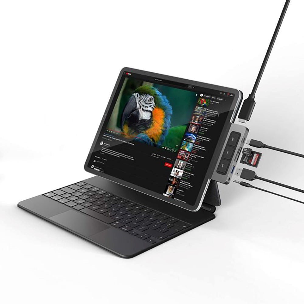 Hyperdrive USB-C Multi Media iPad Adapter 6-in-1 - Grå