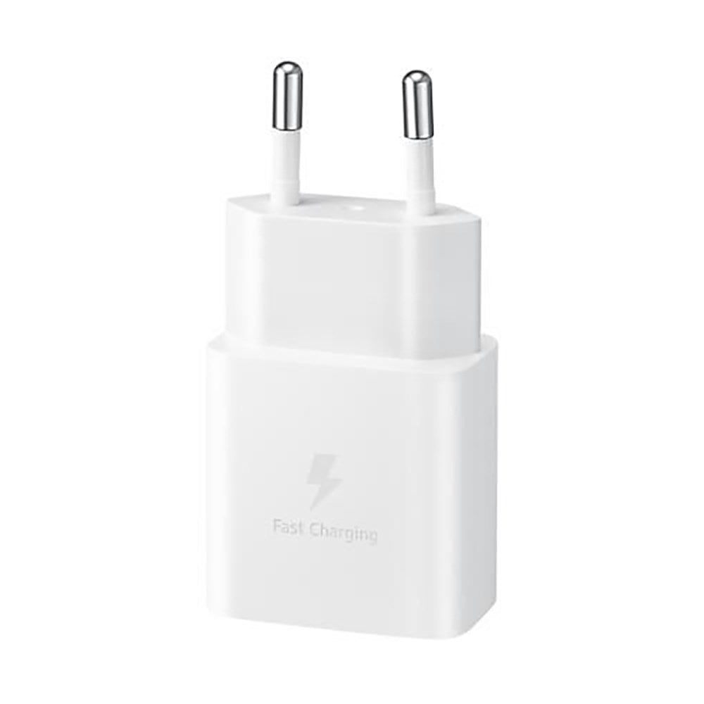 Original Samsung Power Fast Charger 15W Väggladdare med USB-C till USB-C kabel - Vit