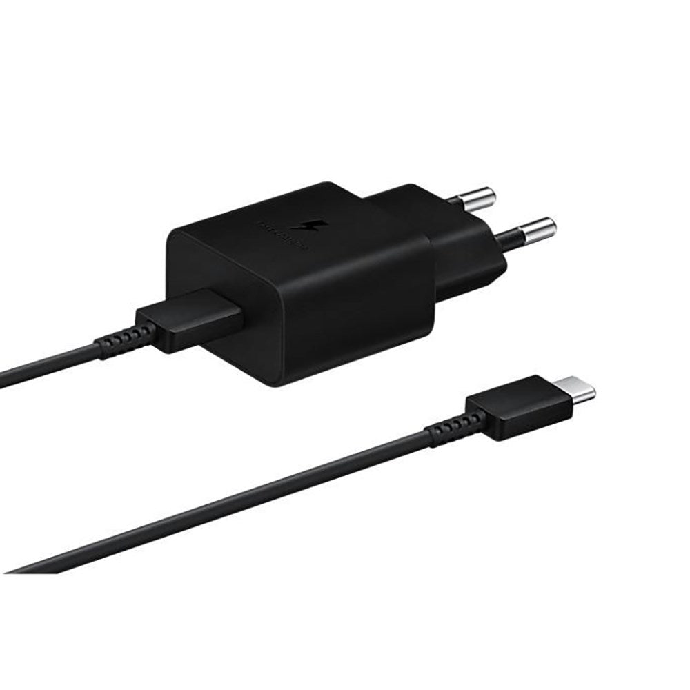 Original Samsung Power Fast Charger 15W Väggladdare med USB-C till USB-C kabel - Svart