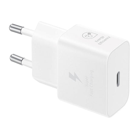 Original Samsung Super Fast Charge 25W GaN USB-C Power Adapter - Vit