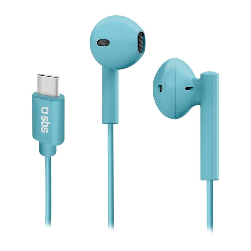 SBS Studio Mix 65 Hörlurar In-Ear med USB-C & Mikrofon - Blå