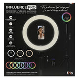 T'NB Influence Pro 14" RGBWW LED Ring Light med Justerbart Stativ och Förvaringsväska - Svart