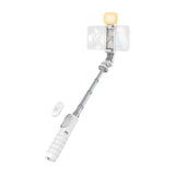 T'NB Influence Pro 2-i-1 Selfie Stick med Stativfunktion och LED-Ljus - Vit