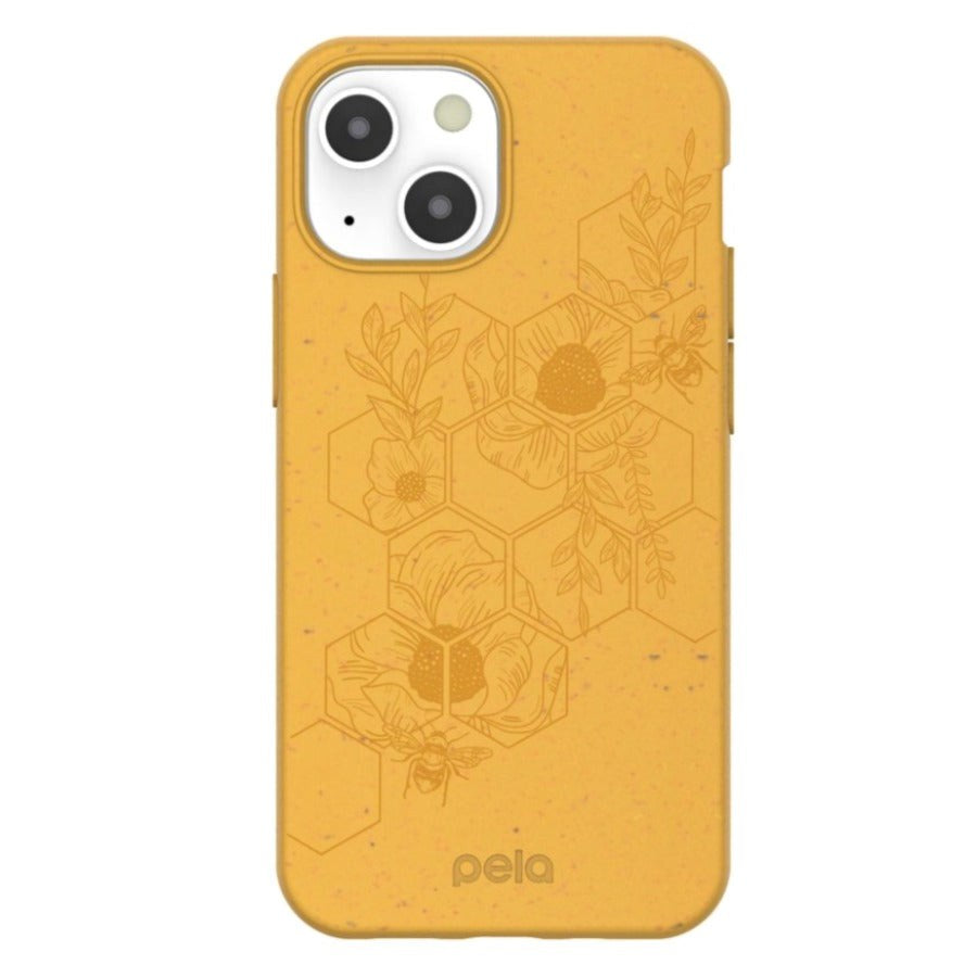 iPhone 13 Mini Pela Classic Honey Bee Miljövänligt Växtbaserat Skal - Orange