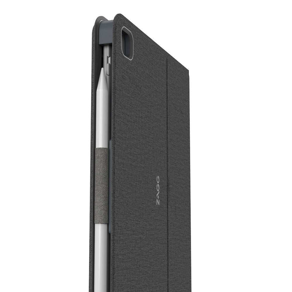 iPad 10.2" (2021 / 2020 / 2019) / Air (2019) - Zagg Messenger Folio 2 Tangentbord (Nordiskt) med Apple Pencil Hållare - Charcoal