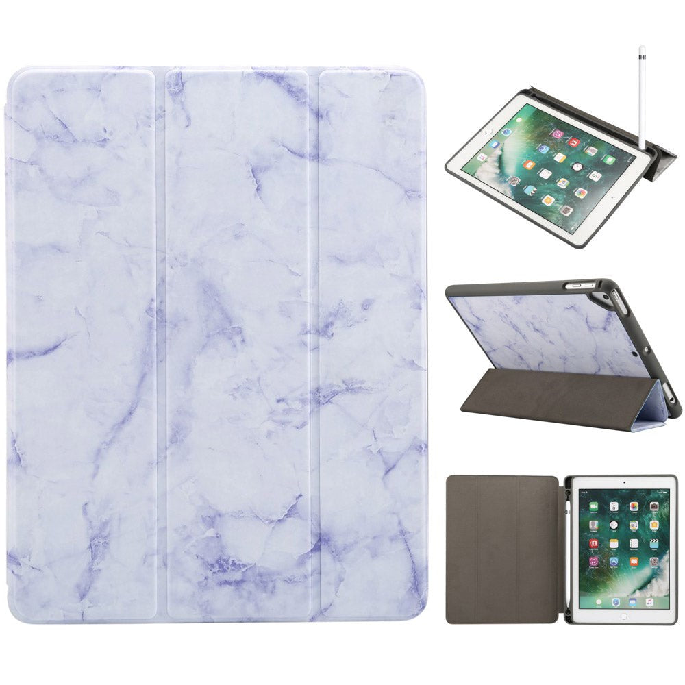 iPad Fodral - Sindal Marble Series Total Protection Fodral - Thunder Blue