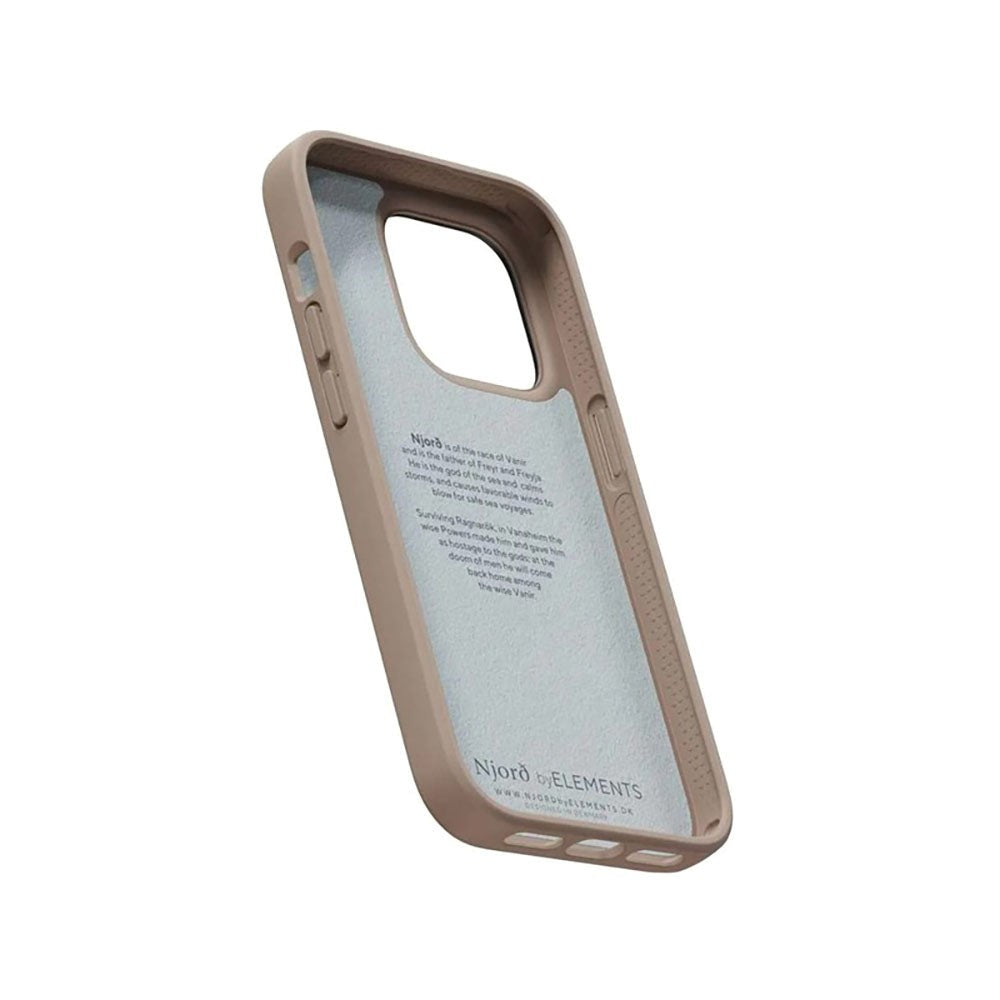 iPhone 14 Pro Njord byELEMENTS Skal Textil - Just / Rose Gold