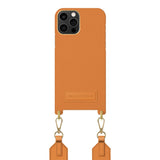 iPhone 12 / 12 Pro iDeal Of Sweden Athena Necklace Skal med Liten Väska - Orange Sorbet