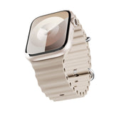 Apple Watch (42/44/SE/45/46/49mm) Epico Ocean Silikon Armband - Gräddvit