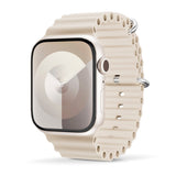 Apple Watch (42/44/SE/45/46/49mm) Epico Ocean Silikon Armband - Gräddvit