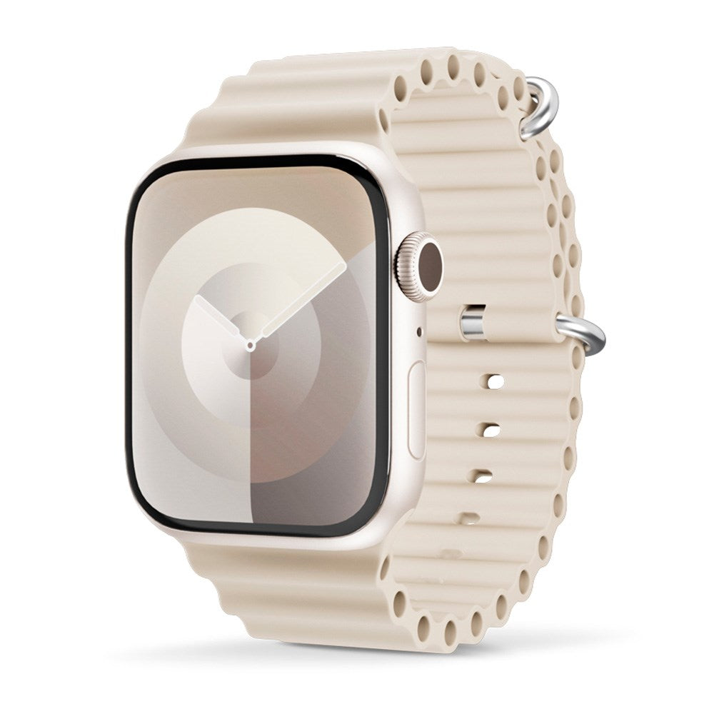 Apple Watch (38/40/SE/41/42mm) Epico Ocean Silikon Armband - Gräddvit