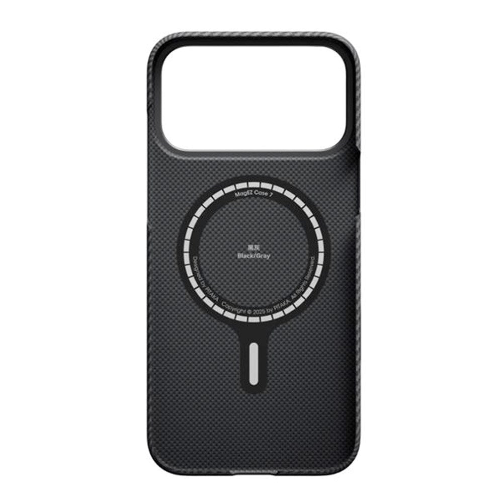 iPhone 17 Pro Max PITAKA Ultra Slim Skal - MagSafe Kompatibel - Black / Grey