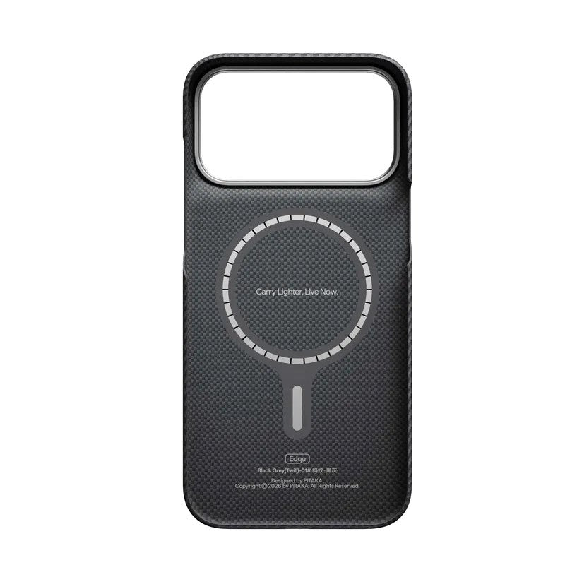 iPhone 18 Pro Max / 17 Pro Max Pitaka Edge Skal - MagSafe Kompatibel - Svart / Grå