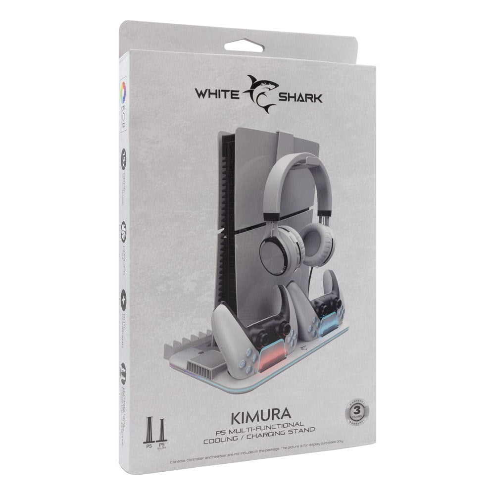 White Shark KIMURA 2 Multifunktionellt Stativ för PS5 – Vit