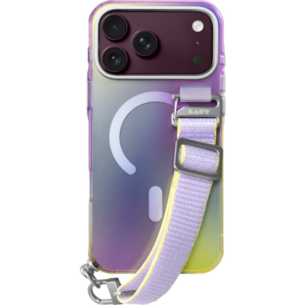 iPhone 18 Pro Max / 17 Pro Max LAUT NEON DREAM Skal m. Rem - MagSafe Kompatibel - Cosmic Candy