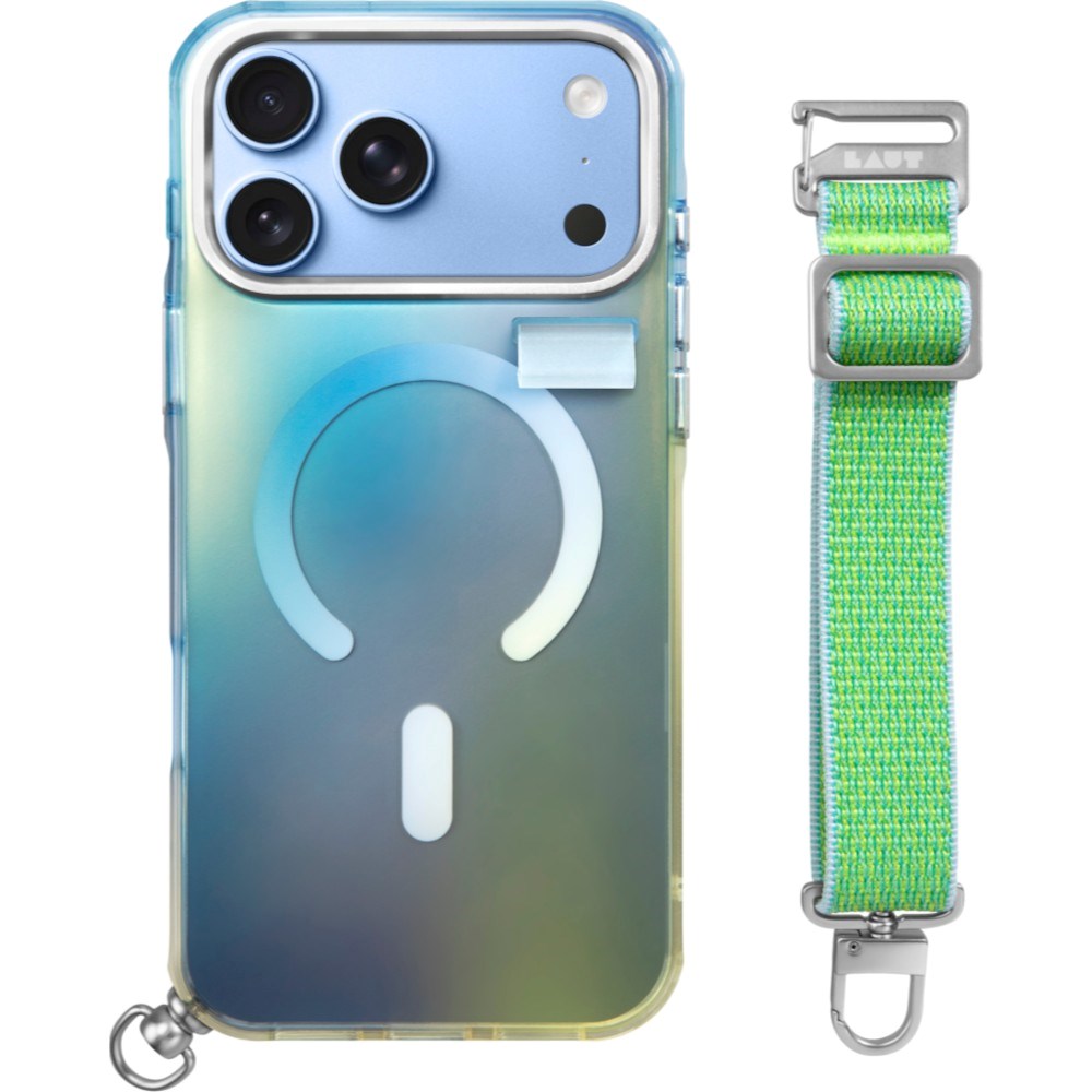 iPhone 18 Pro / 17 Pro LAUT NEON DREAM Skal m. Rem - MagSafe Kompatibel - Trippy Tide