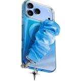 iPhone 18 Pro Max / 17 Pro Max LAUT NOVA GLOW Skal med Rem och Stjärncharm - MagSafe Kompatibel - Blå