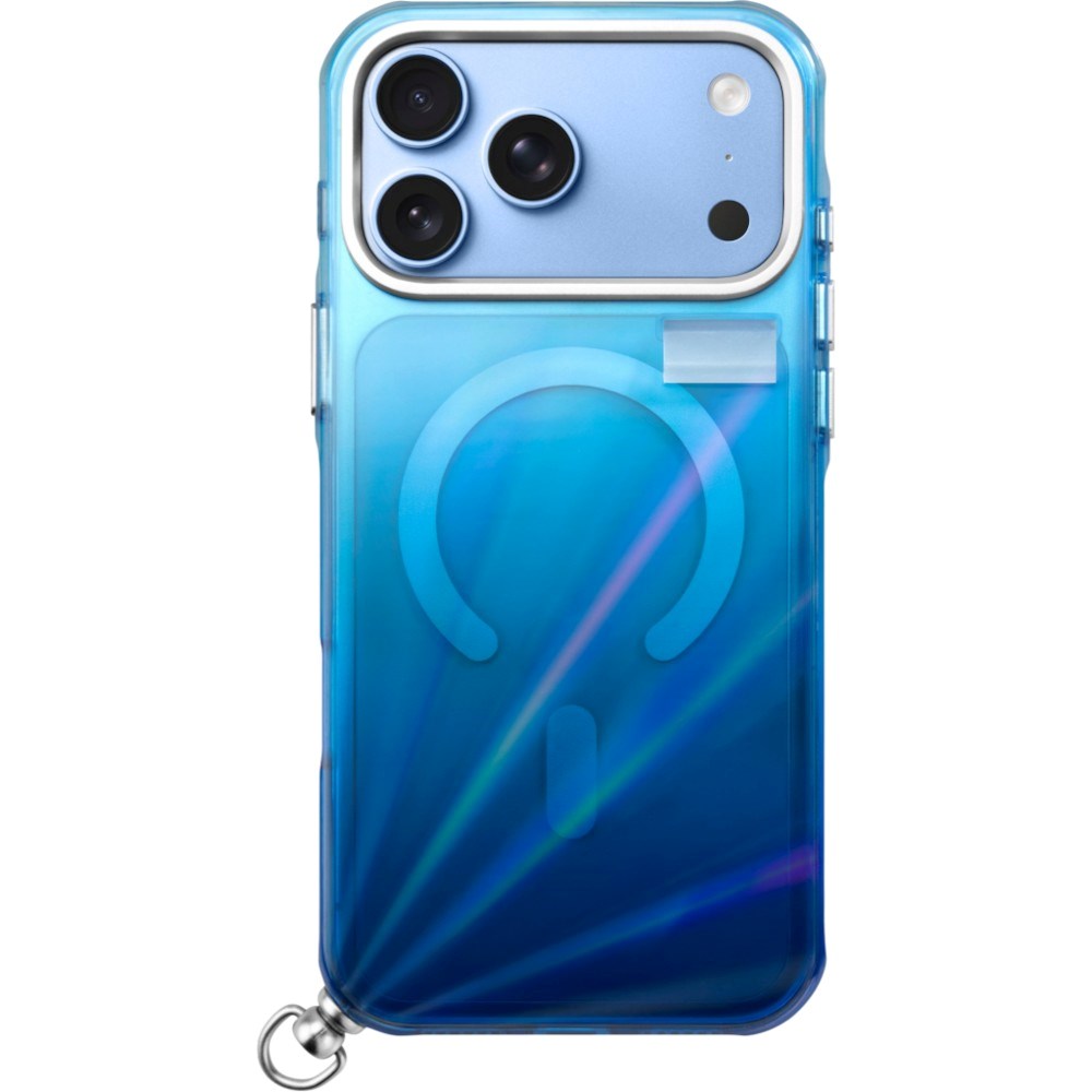 iPhone 18 Pro Max / 17 Pro Max LAUT NOVA GLOW Skal med Rem och Stjärncharm - MagSafe Kompatibel - Blå