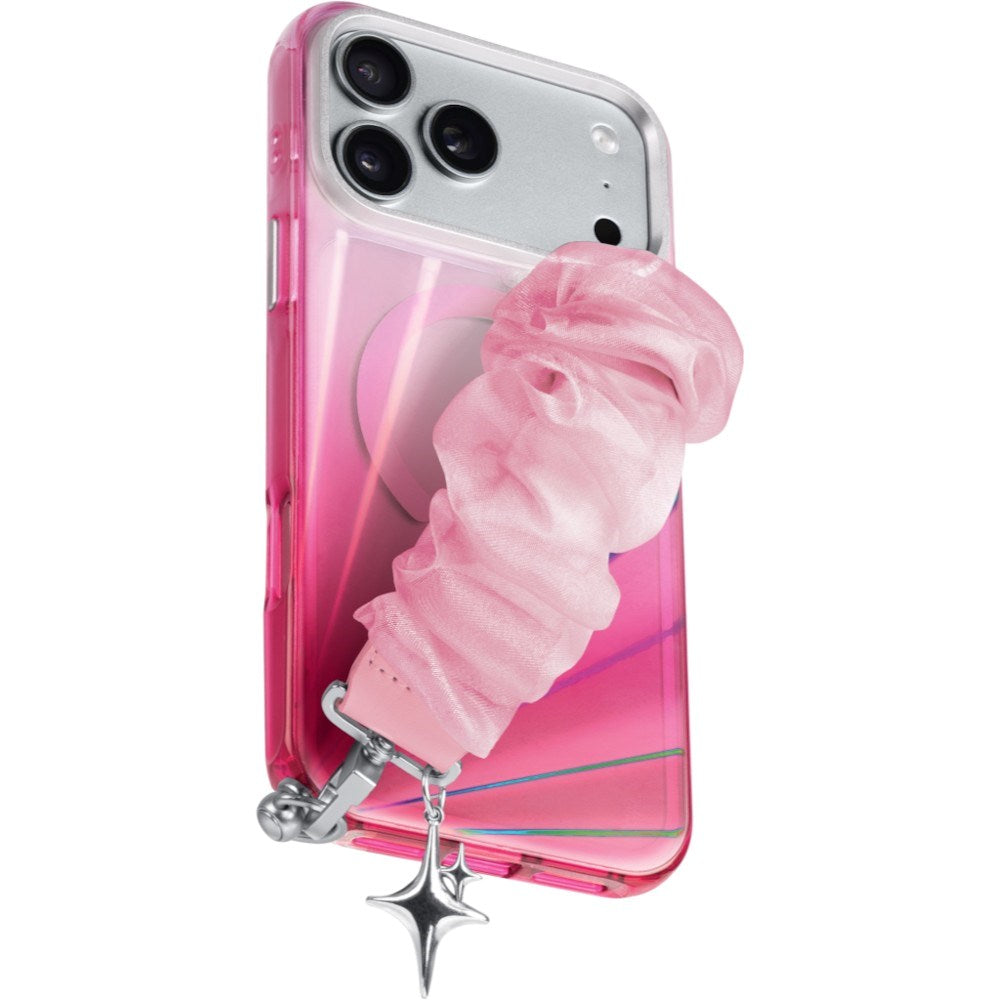iPhone 18 Pro / 17 Pro LAUT NOVA GLOW Skal med Rem och Stjärncharm - MagSafe Kompatibel - Rosa