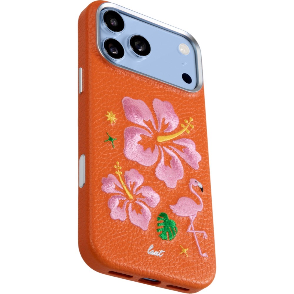 iPhone 18 Pro / 17 Pro LAUT TWINE EDGE Skal med Rem - MagSafe Kompatibel - Sunset Hibiscus