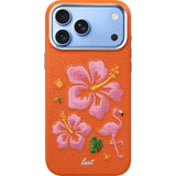 iPhone 18 Pro / 17 Pro LAUT TWINE EDGE Skal med Rem - MagSafe Kompatibel - Sunset Hibiscus