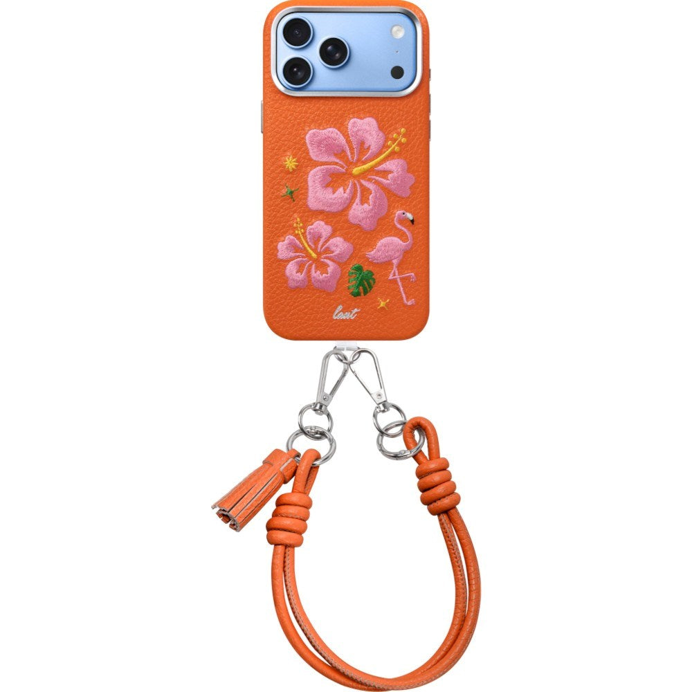 iPhone 18 Pro / 17 Pro LAUT TWINE EDGE Skal med Rem - MagSafe Kompatibel - Sunset Hibiscus