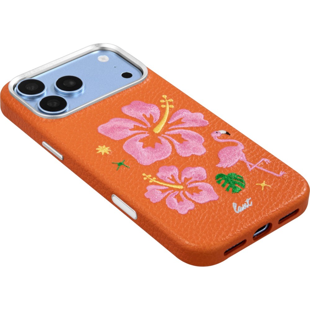 iPhone 18 Pro / 17 Pro LAUT TWINE EDGE Skal med Rem - MagSafe Kompatibel - Sunset Hibiscus