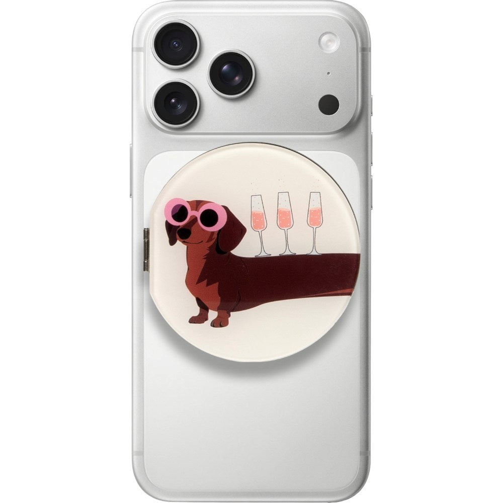 Mirror Stand för Mobil LAUT MAGMOJI - MagSafe Kompatibel - Dachshund Wine