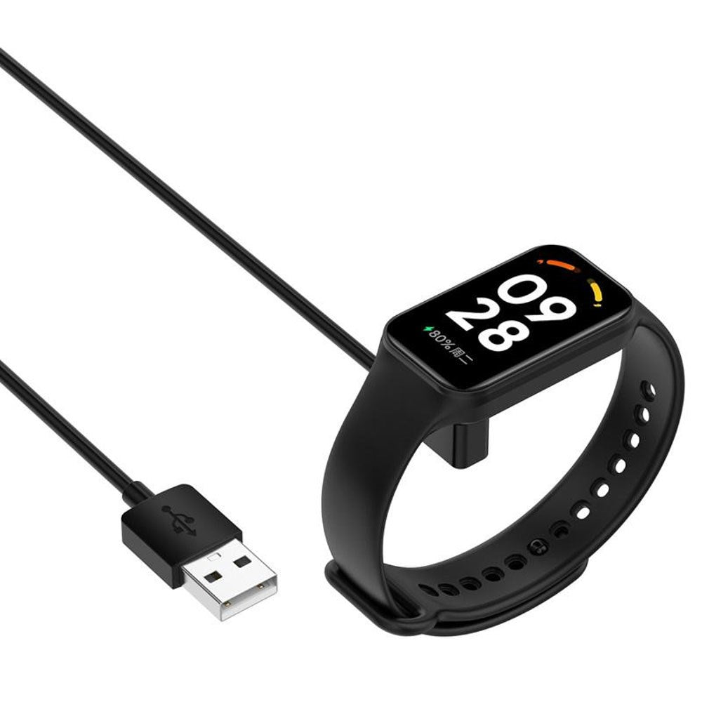 Telcon USB-A Smartklocksladdare för Xiaomi Smart Band 9 / 8 / 8 Pro - 1m - Svart